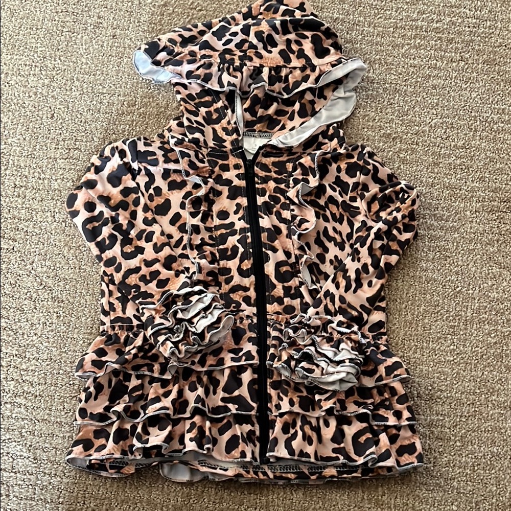 Leopard Print Hooded Jacket